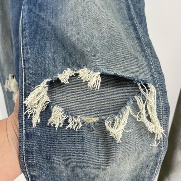 MOTHER The Stunner Ankle Step Fray Jeans Helter Skelter wash Sz‎ 31 - Picture 6 of 15